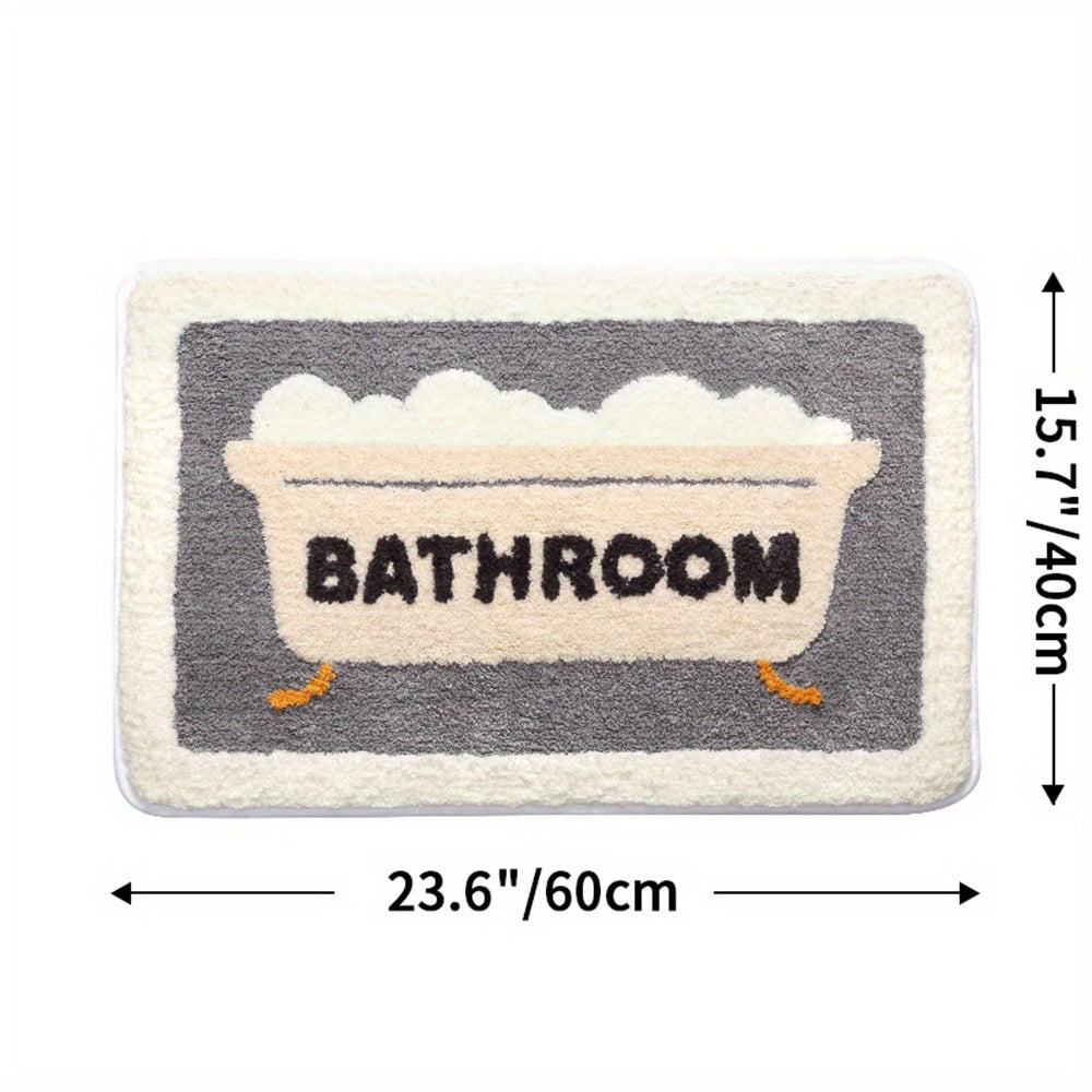 Antislip Badmat voor Badkamer en Toilet met Sneldrogende Functie 0