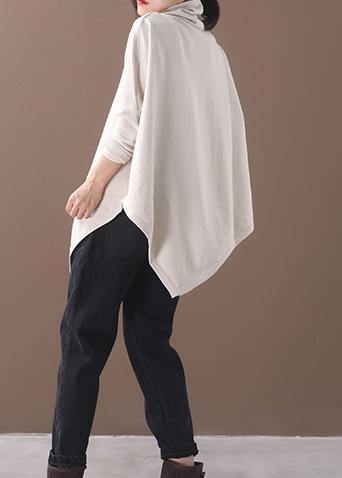 Dames Blouse met Asymmetrische Zoom en Hoge Hals 2