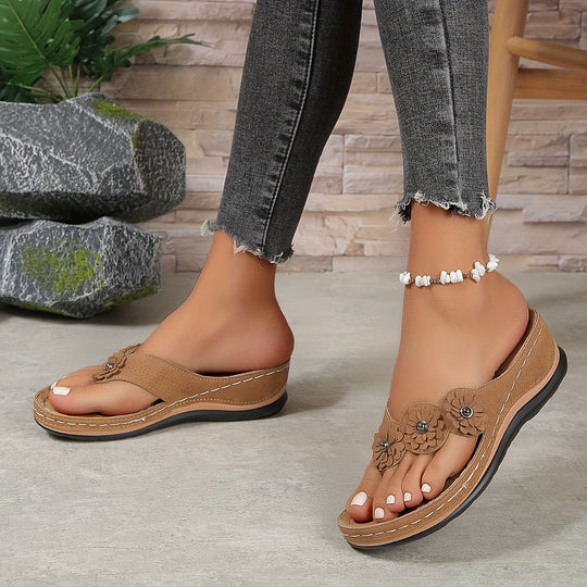 Dames Comfort Sandalen Open Teen Vegan Leer 2