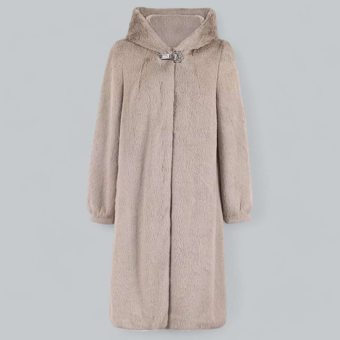 Dames Faux Fur Jas Tailored Fit met Kap 1