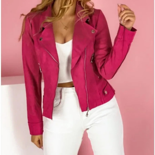 Dames Fietser Jas Suede Stijlvol 11