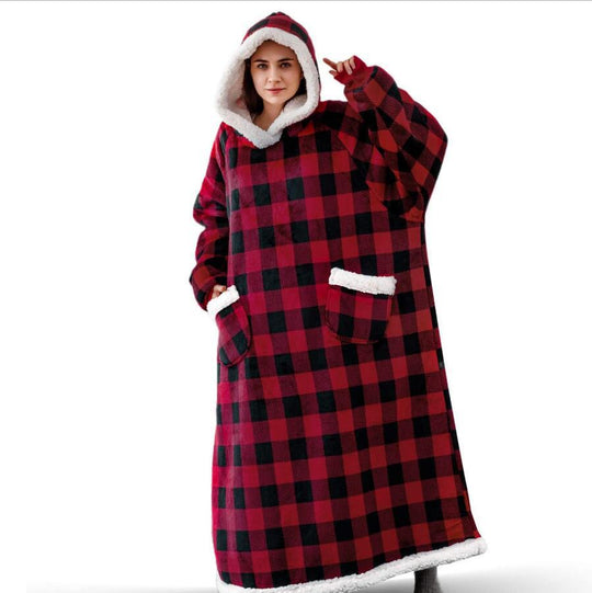 Dames Fleece Hoodie Deken Oversized 4