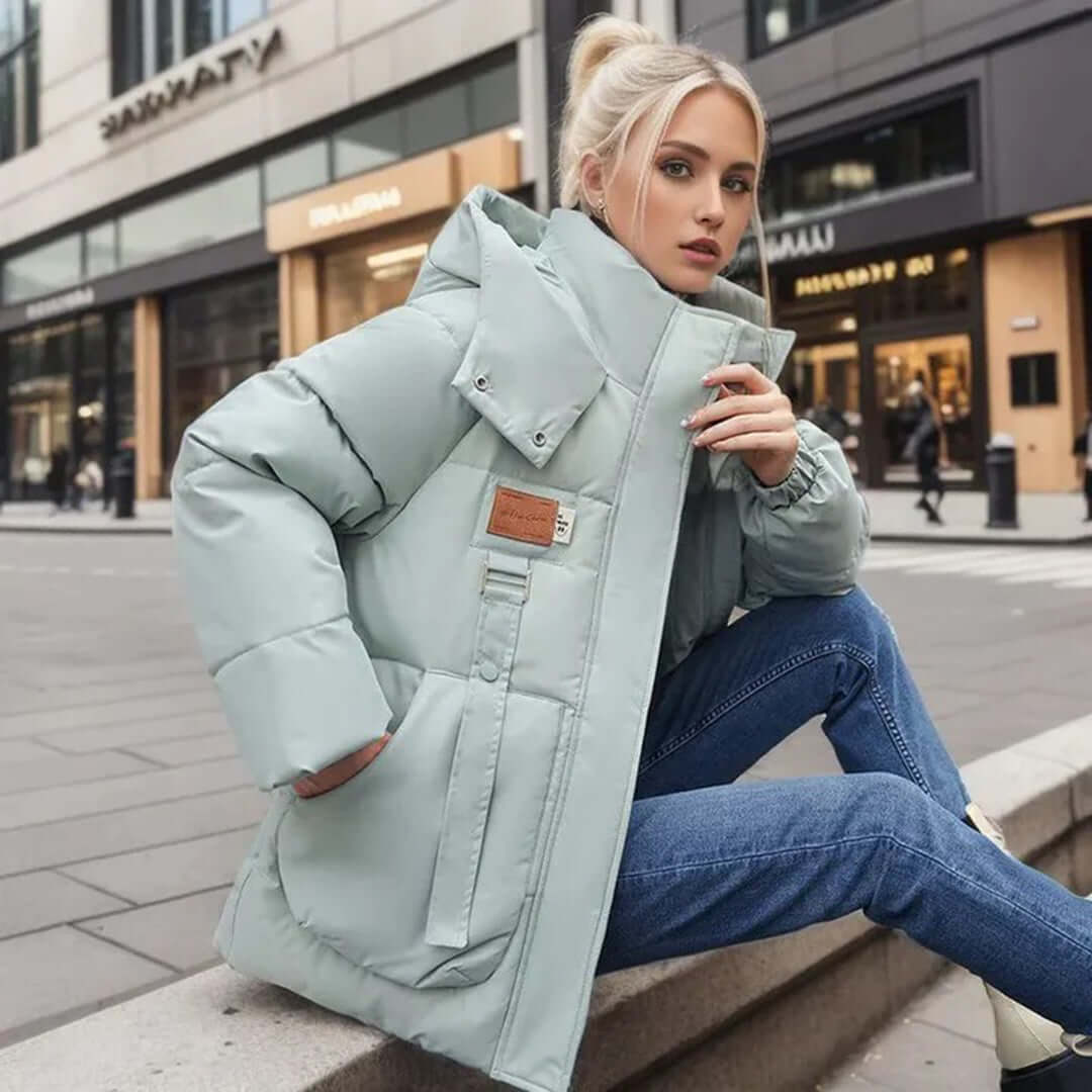 Dames Gequilt Jacket Met Capuchon - Relaxed Fit 3