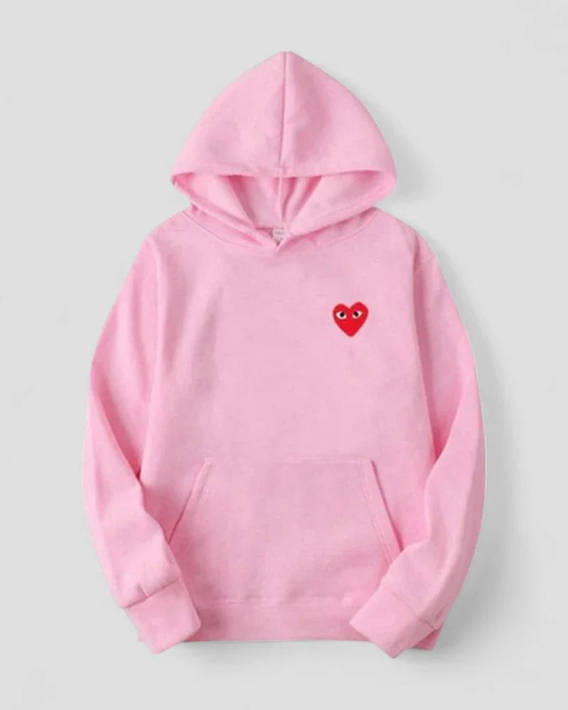 Dames Hoodie met Geborduurd Hartontwerp Casual 12