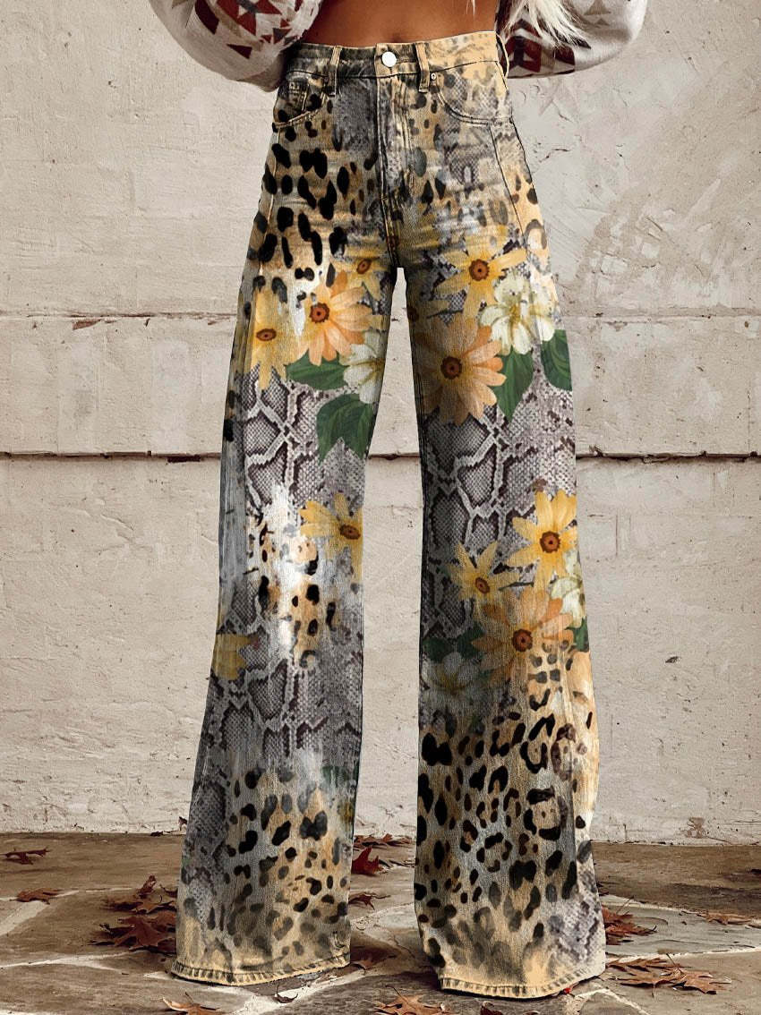 Dames Lange Denim Broek Casual Comfort 8