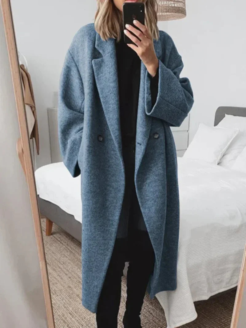 Dames Lange Winterjas Klassieke Stijl 2