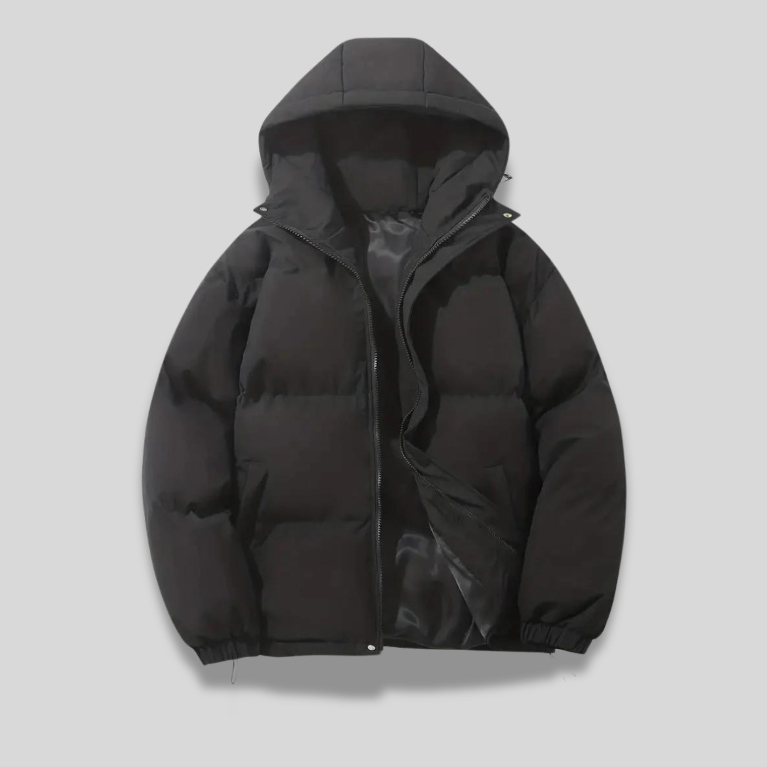 Dames Lange Winterjas met Capuchon en Gewatteerde Stijl 6