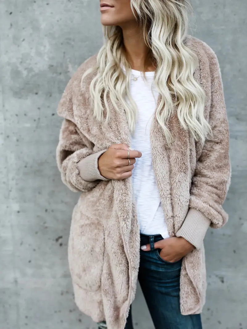 Dames Lange Winterjas met Kap Stijlvol Design voor Koude Dagen 2