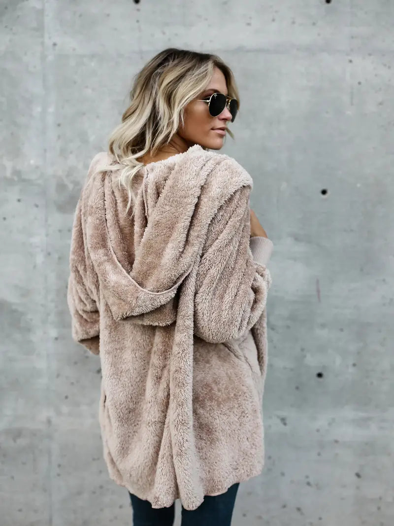 Dames Lange Winterjas met Kap Stijlvol Design voor Koude Dagen 4