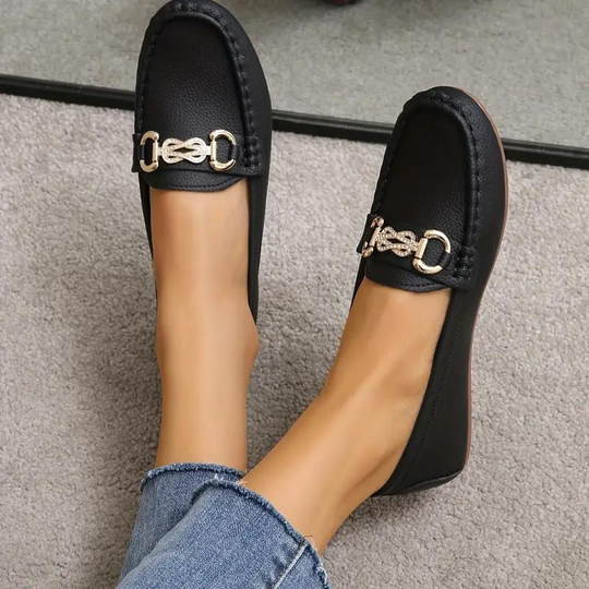 Dames Loafers Klassiek Leer Slip-On 5