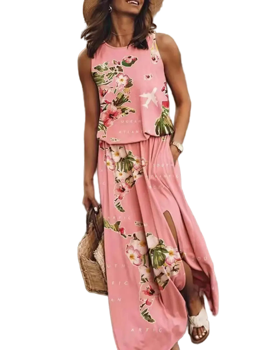 Dames Maxi-jurk Zomerstijl Unieke Snit 0