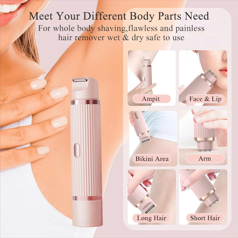 Dames Scheerapparaat Voor Dames Multifunctionele Trimmer IPX7 Waterdicht 1