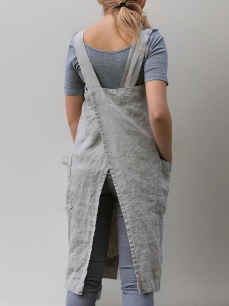 Dames Schortjurk Casual met Zakken voor Zomeruitjes 1