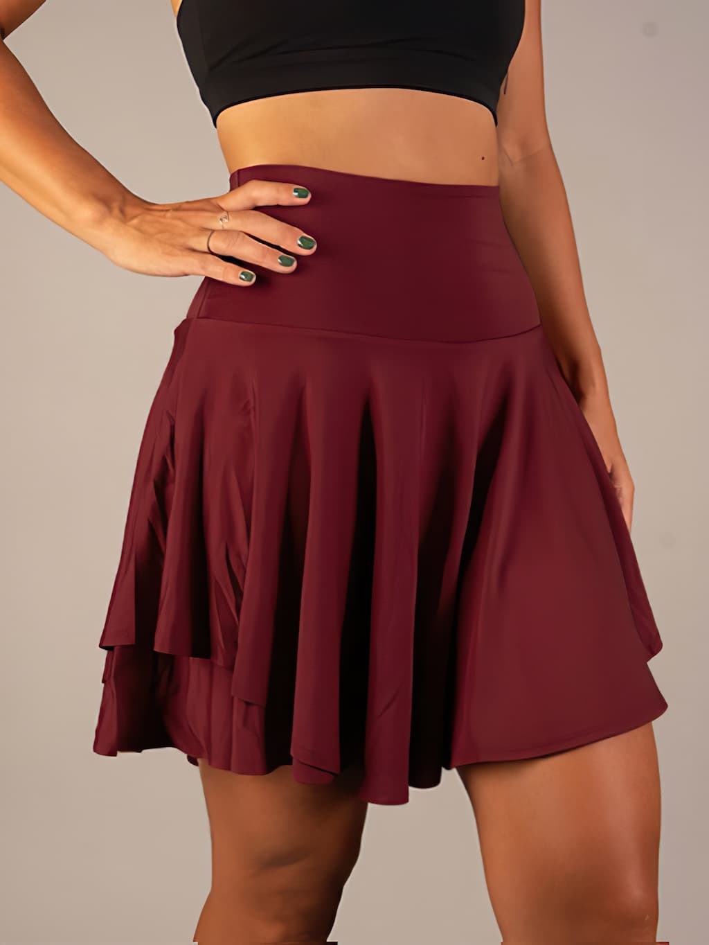 Dames Tennisrok Sportief met Geïntegreerde Shorts 9