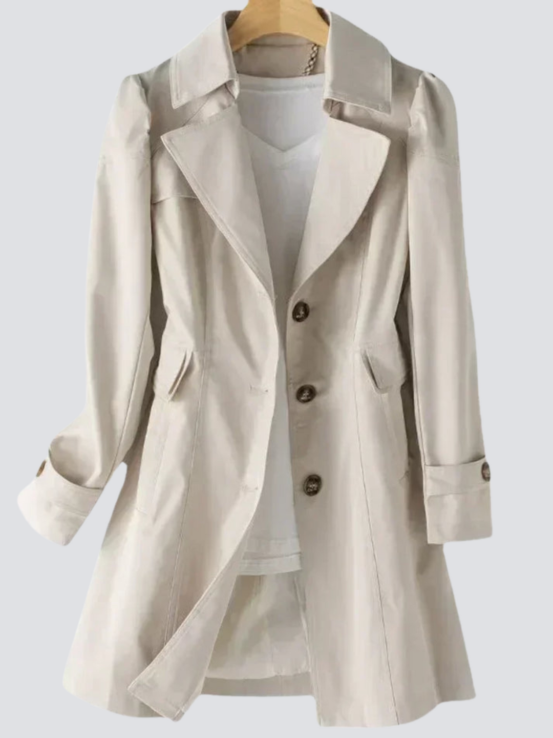 Dames Trenchcoat Getailleerd Voor Een Verfijnde Look 6