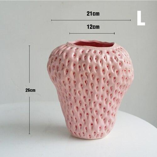 Decoratieve Aardbei Vaas Keramisch 4