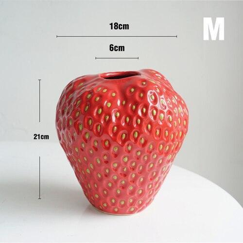 Decoratieve Aardbei Vaas Keramisch 5