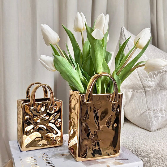 Decoratieve Gouden Tas Vaas voor Interieur 0