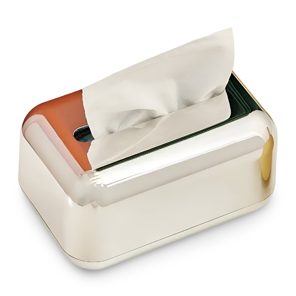 Decoratieve Tissuebox met Gouden Spiegelafwerking 9