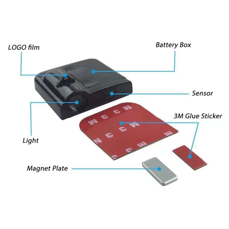 Draadloze LED Autodeurprojector met Aangepaste Logo's 6