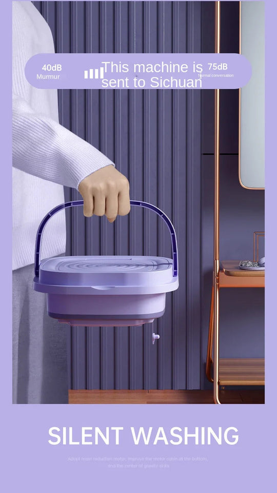 Draagbare Mini Wasmachine 8L Opvouwbaar Voor Kleine Ruimtes En Camping 8