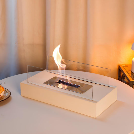 Draagbare Tafelhaard Bio Ethanol voor Binnen en Buiten - Modern Minimalistisch Design 4