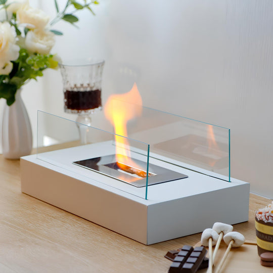 Draagbare Tafelhaard Bio Ethanol voor Binnen en Buiten - Modern Minimalistisch Design 6