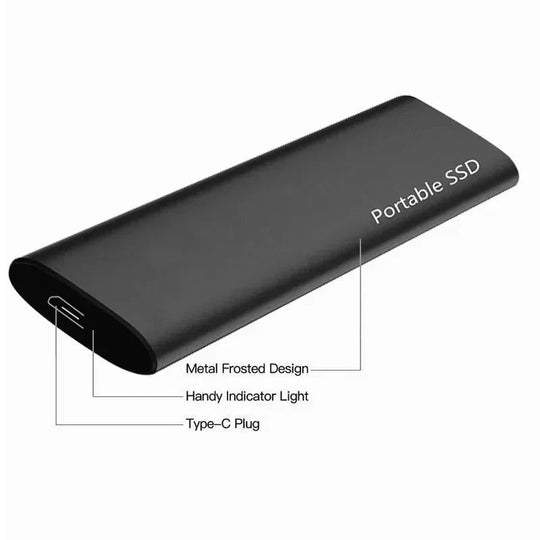 Externe Harde Schijf 2TB Draagbaar Ultradun USB-C 8