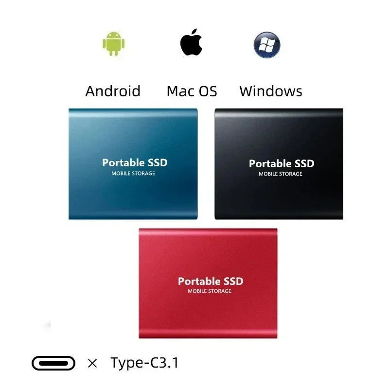 Externe SSD Draagbaar Compact 256GB tot 2TB 2