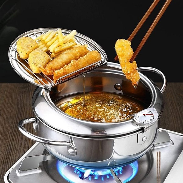 Friteuse Voor Perfect Gefrituurde Maaltijden Met Ingebouwde Thermometer 0