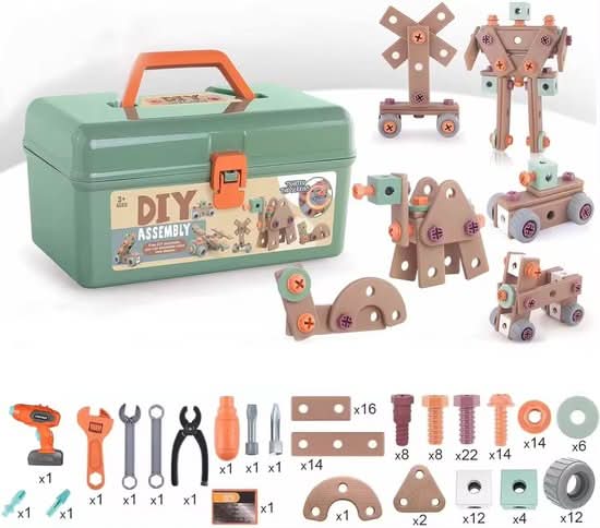 Gereedschapsset voor Kinderen - 100-delige Creatieve Bouwset 1