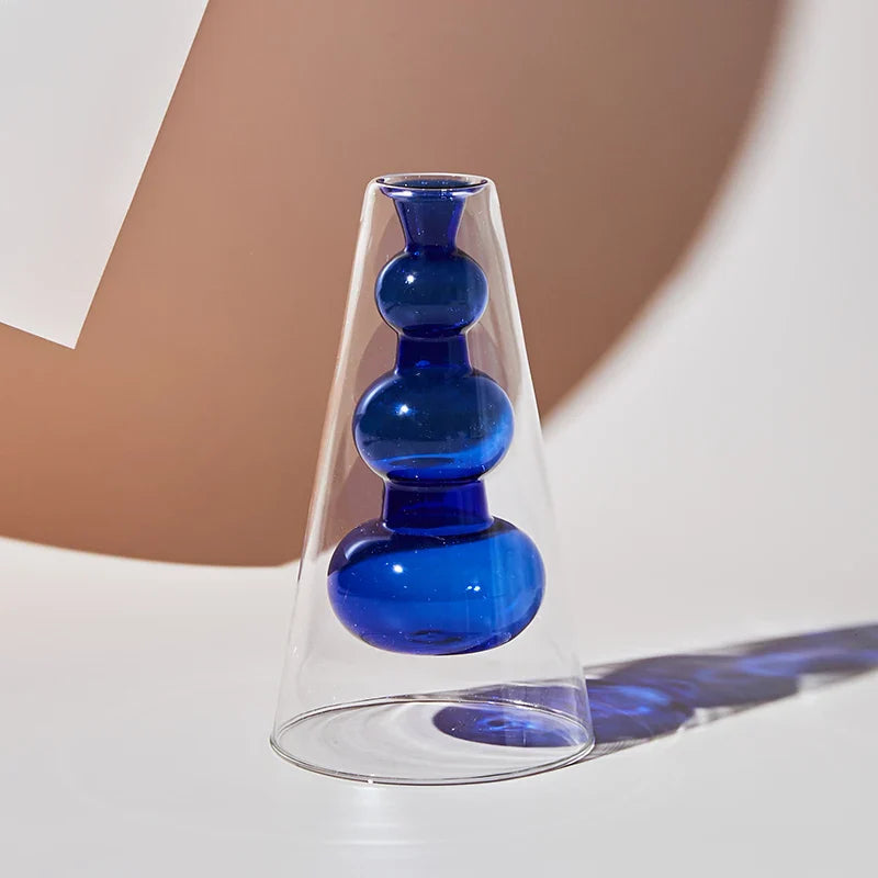 Glazen Vaas Artistiek Scandinavisch Design voor Interieurdecoratie 12