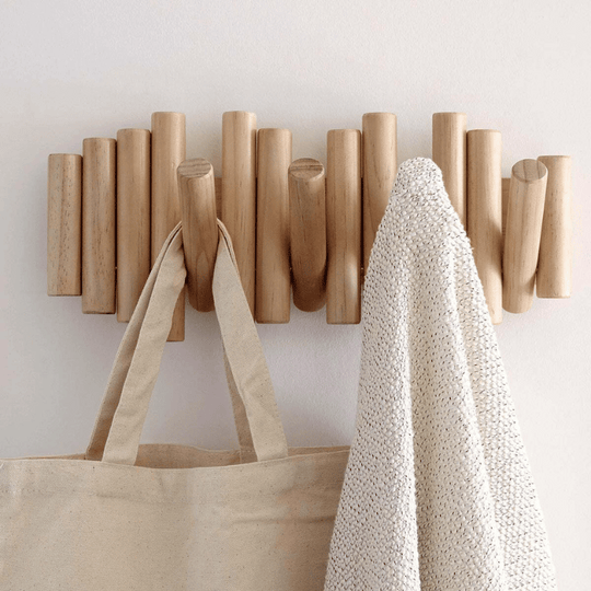Handgemaakt Houten Kledingrek Scandinavisch Ontwerp 2