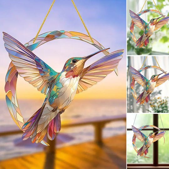 Hangende Raamdecoratie Kolibrie Prisma Lichtvanger 4