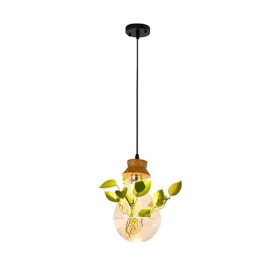 Hangerlamp voor Planten met Glazen Bol 7
