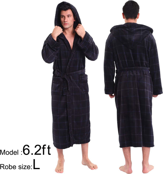 Heren Badjas met Capuchon Comfortabel en Diepe Zakken 2