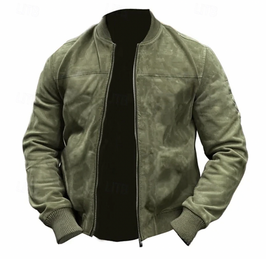 Heren Bomberjack Suède Moderne Stijl 5