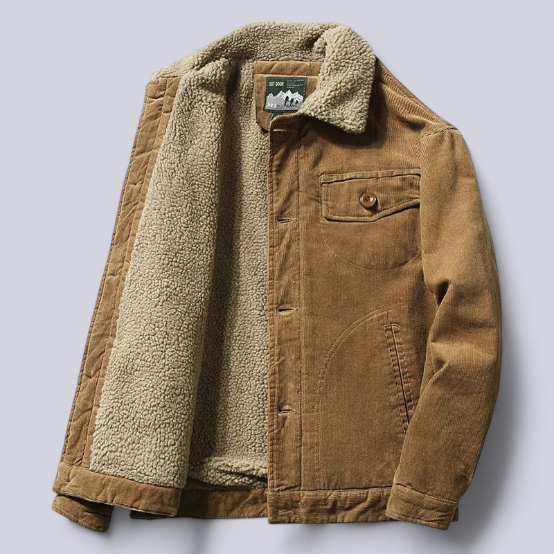 Heren Corduroy Jas met Padded Binnenvoering 1