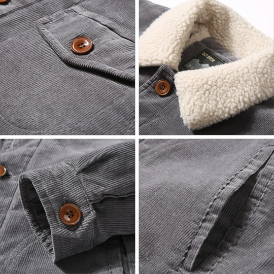 Heren Corduroy Jas met Padded Binnenvoering 4