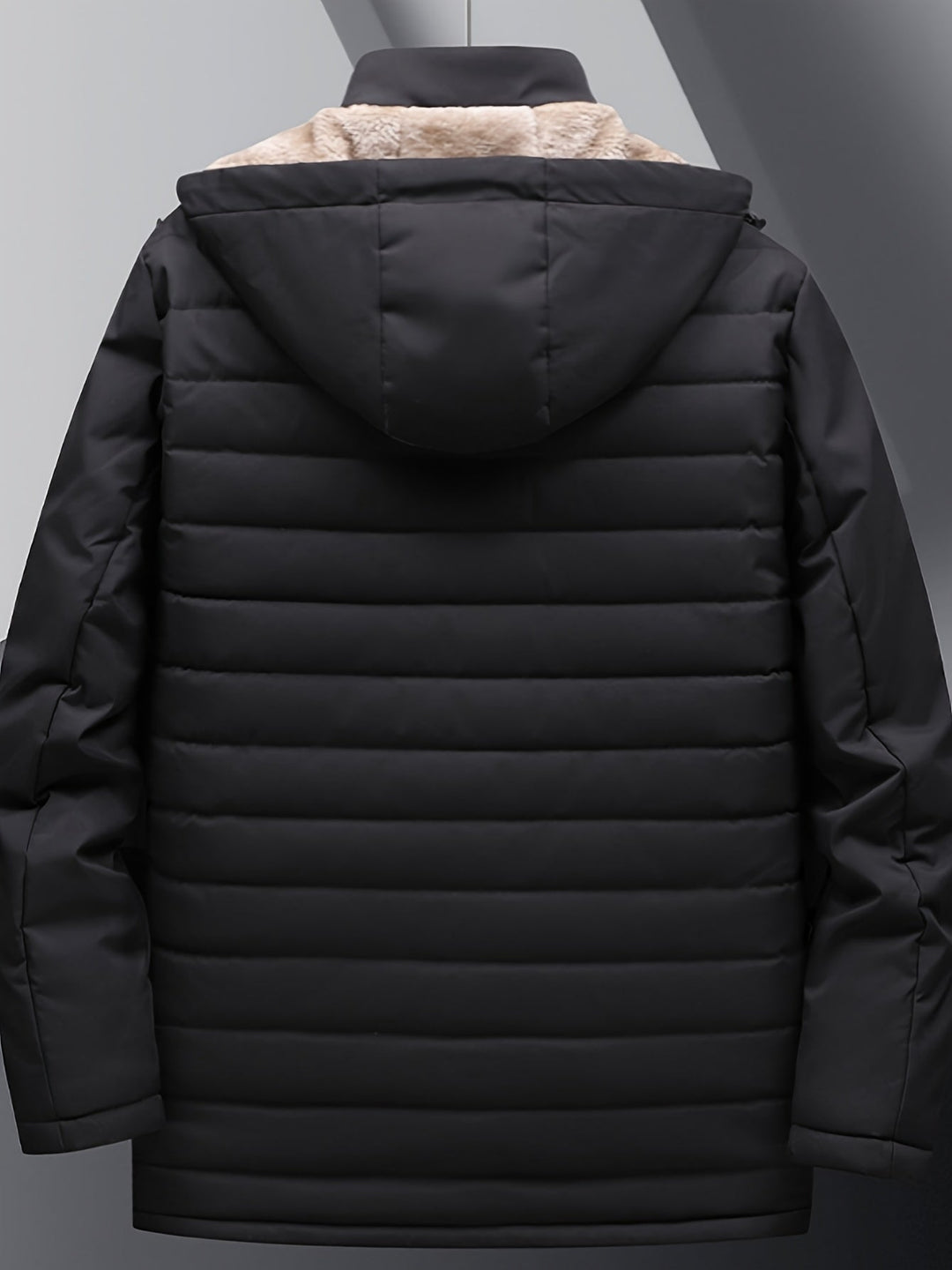 Heren Fleece Jacket met Capuchon en Rits 3