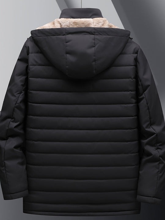 Heren Fleece Jacket met Capuchon en Rits 3