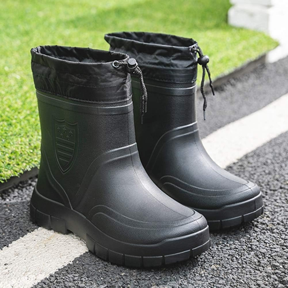 Heren Gevoerde Regenlaarzen Waterdicht met Antislipzolen 3