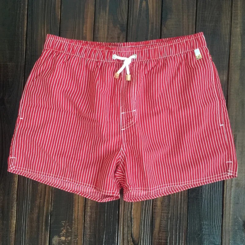 Heren Korte Broek Gestreept Casual Stijl met Elastische Tailleband 4