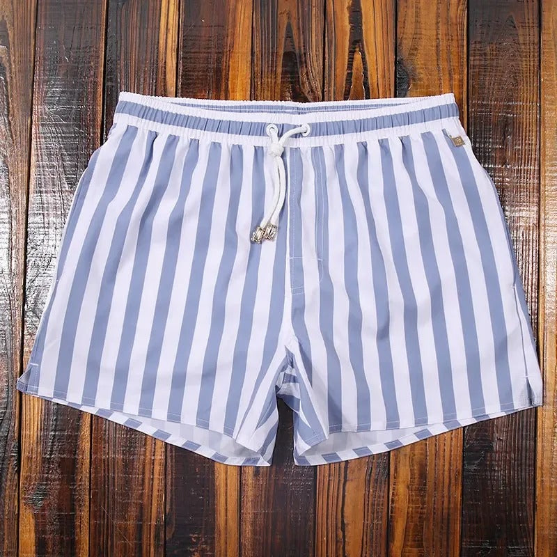 Heren Korte Broek Gestreept Casual Stijl met Elastische Tailleband 6