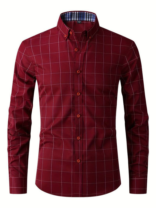 Heren Overhemd Moderne Snit Katoen-Polyester Mix 8