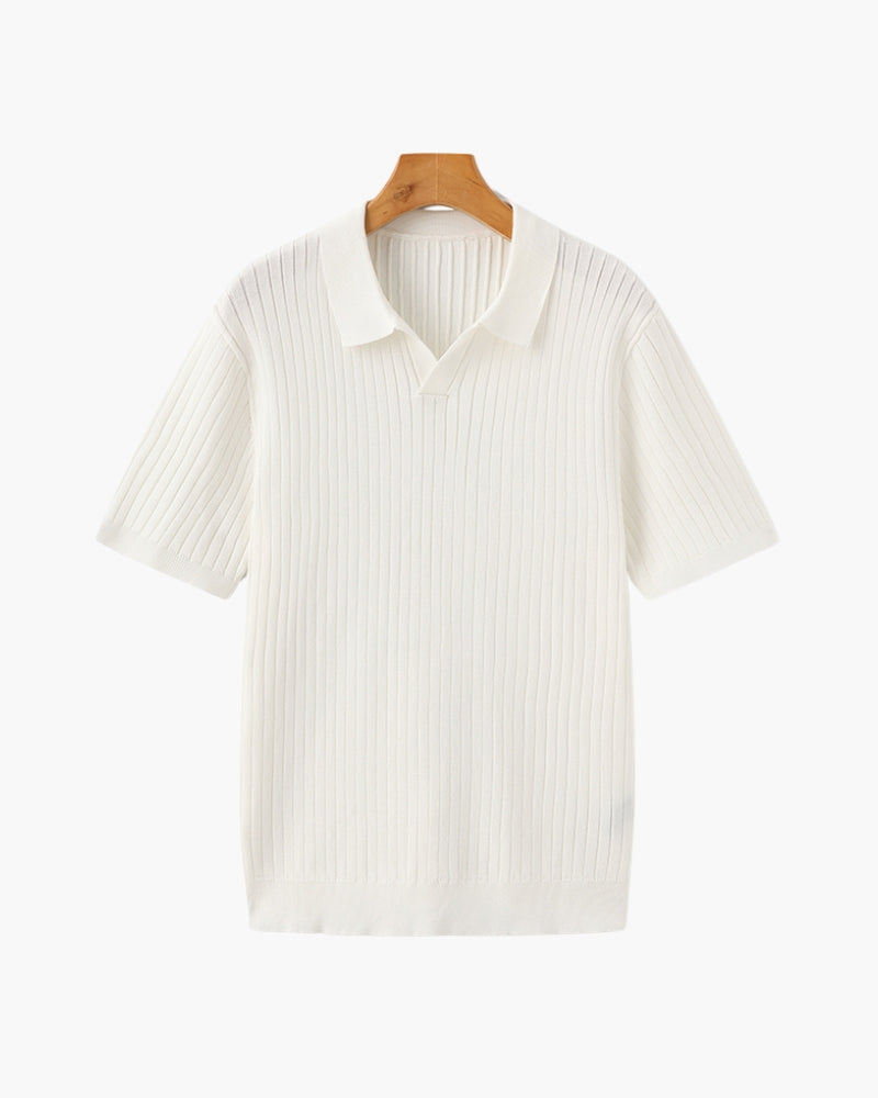 Heren Poloshirt Geribbeld Casual Stijl 11