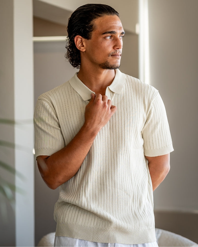 Heren Poloshirt Geribbeld Casual Stijl 6