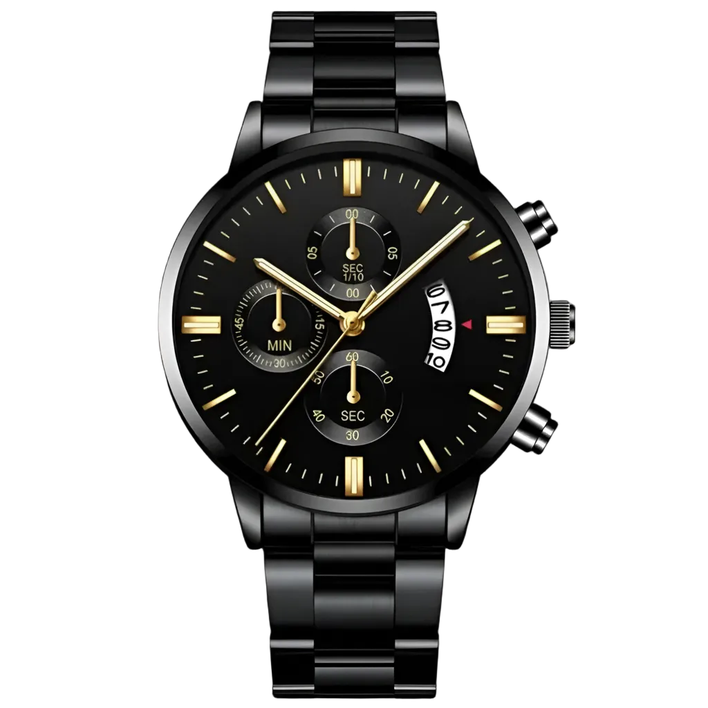 Heren Quartz Horloge Stijlvol Zwart 1