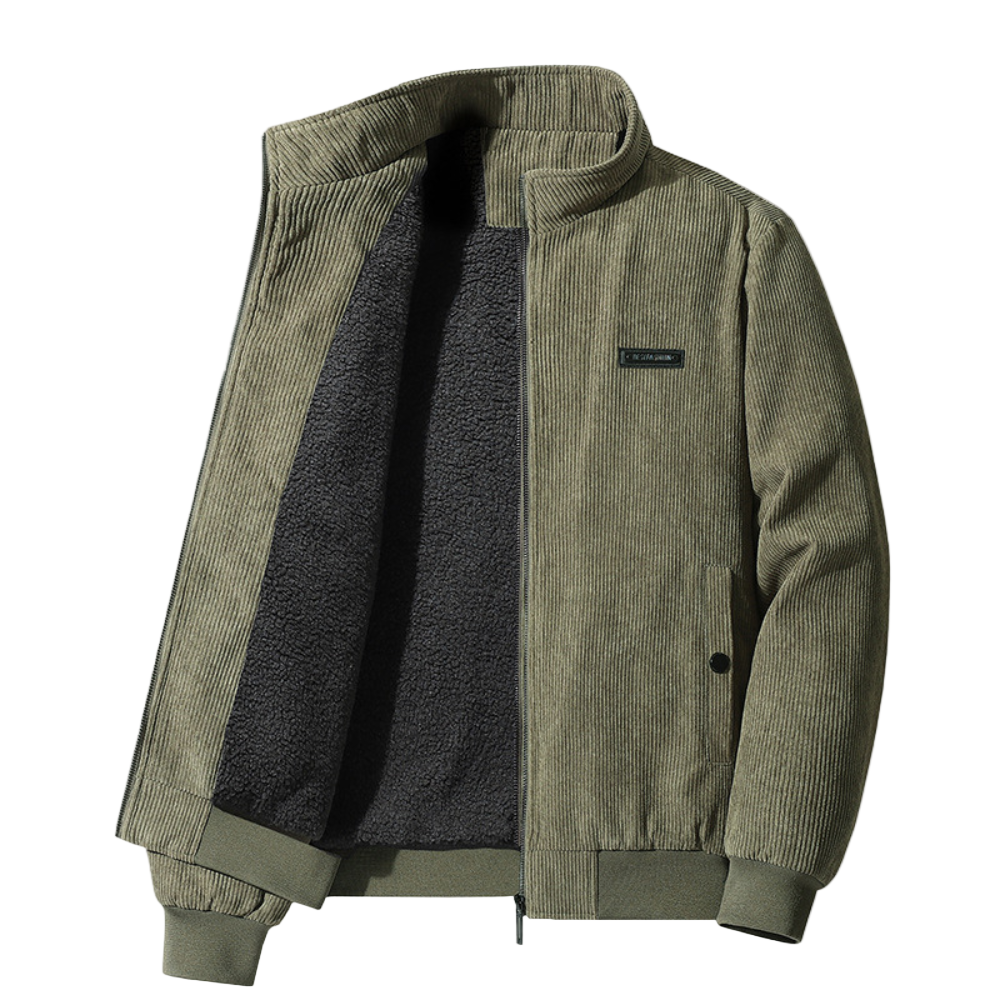 Heren Retro Fløjlsjakke met Tijdsloos Design 0