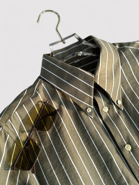 Heren Shirt Slim Fit Gestreept Ontwerp 3